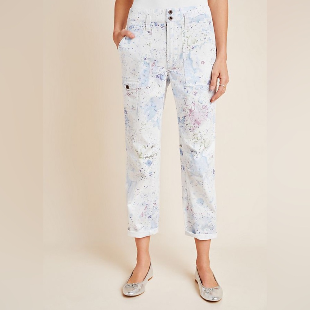 Anthropologie The Wanderer Water Color Cargo Pants